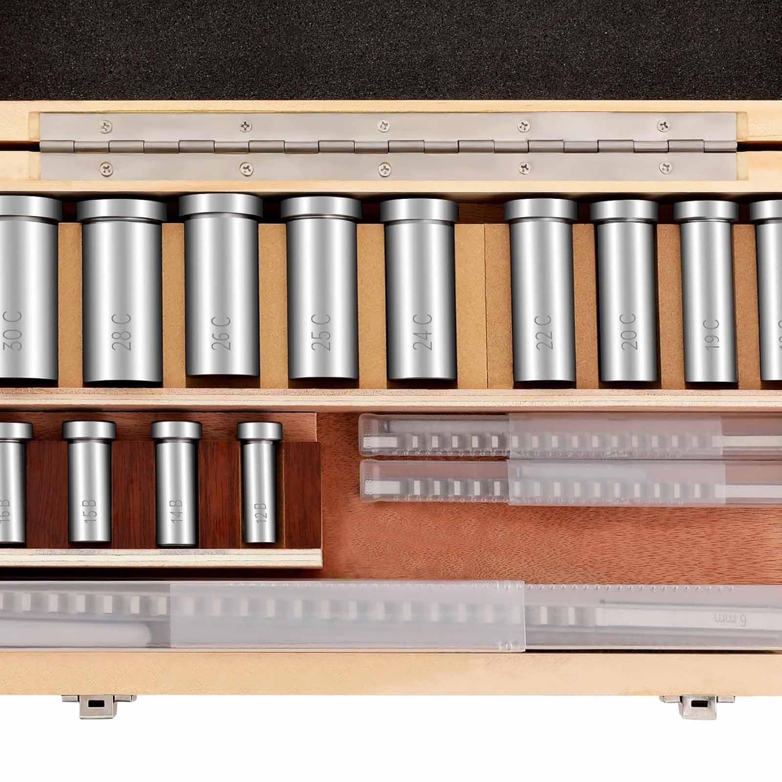 Jeu 22 Pièces Doutils Fraisage Métriques Hss Pour Rainures Clavette | 4 Broches, 9 Bagues, Outils Industriels Hss Avec Coffret, Rainures De Clavette De 4 Mm, 5 Mm, 6 Mm Et 8 Mm