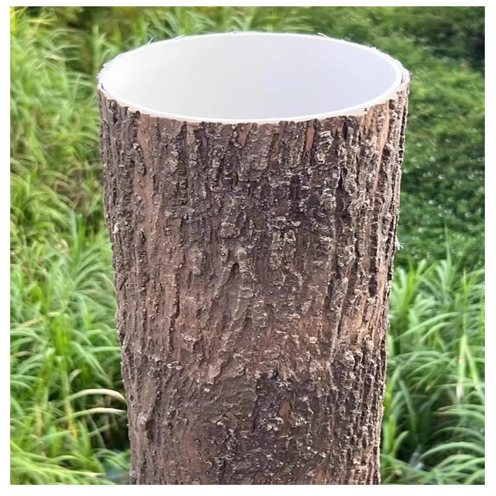 Simulación Decorativa de columnas de Corteza tuberías de Agua de Corteza Artificial envueltas en decoración de Corteza(0.8 X 1 m)