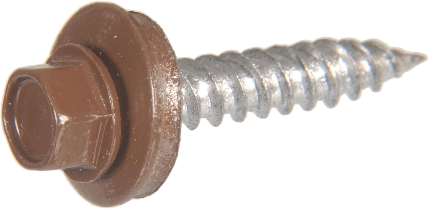 The Hillman GroupThe Hillman Group 35283 Self-Piercing Sheeters Screw Brown 10 x 1 40-Pack