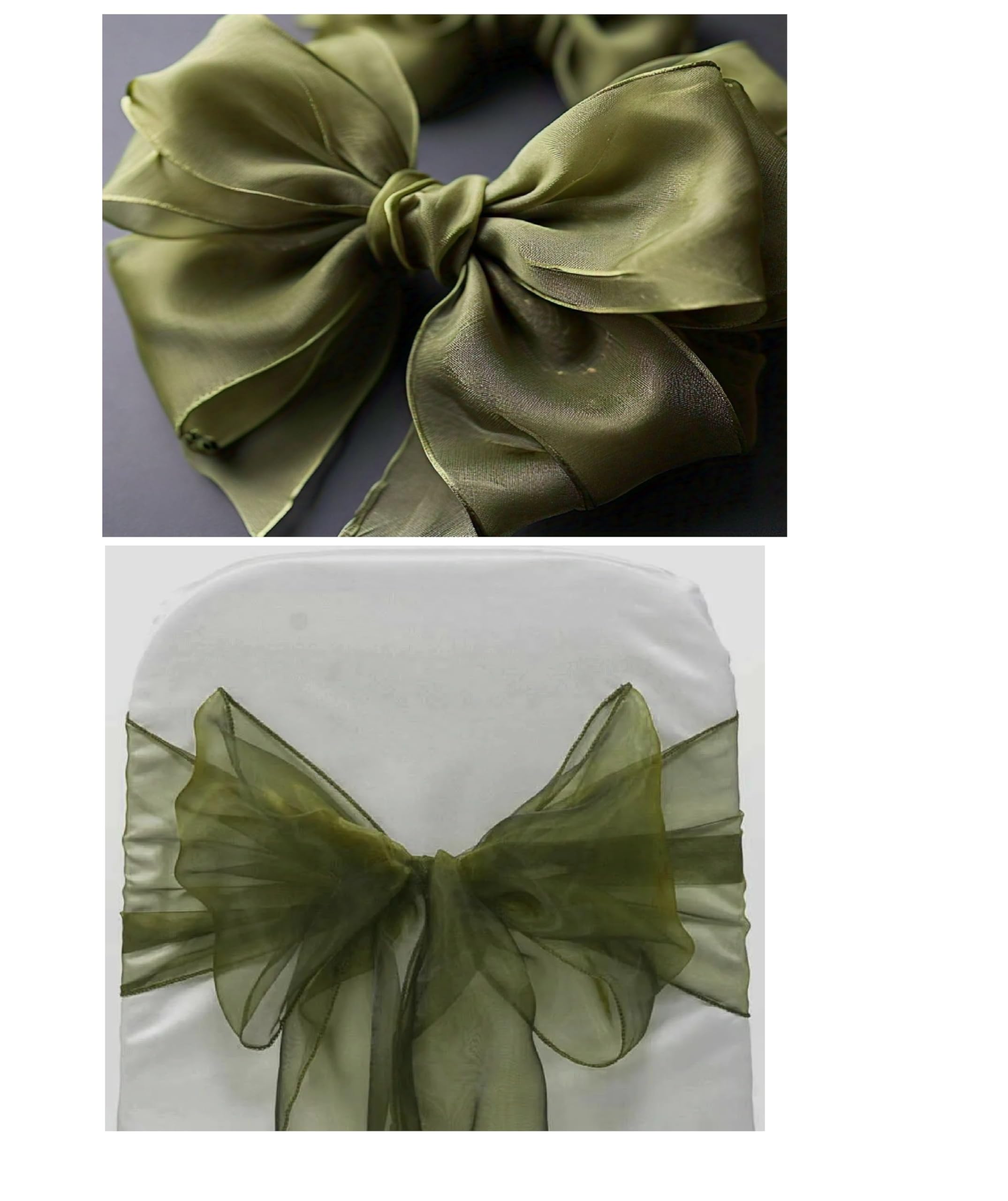 Nastro Di Organza Verde 10 Mm – Rotolo Da 46 Metri Per Regali E Fai Da Te – Gcs Londra (Compri 3 E Il 4° è Gratis)