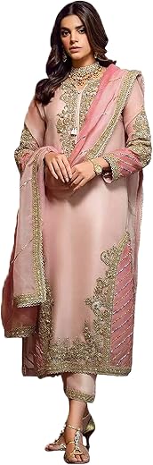 DHRISHAFASHION Women's Georgette Semi Stitched Lehenga Choli In Light Green1 Colour SF171745