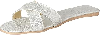 OX womens OX-W-46-Silver/Beige Slipper