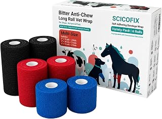 Anti Chew Vet Wrap Bitter Bandage, 2”/3”/4” x 10 yd