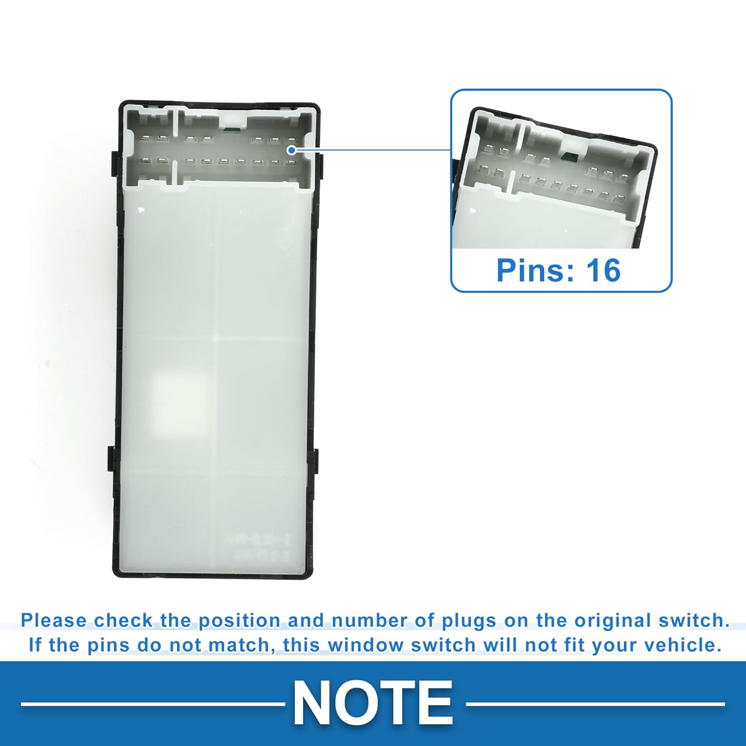 1 AUTO Power Window Switch No.254117S200 Window Control Switch for Infiniti QX56 2004-2007 for Nissan Armada Titan Black