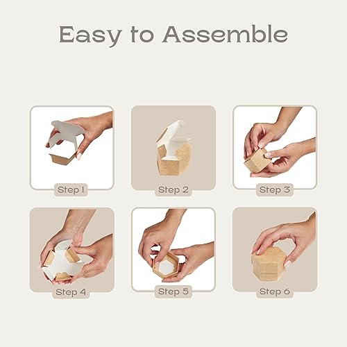 Miniatura 4 de Boxes Craftory Paquete de 40 cajas de regalo pequeñas hexagonales (2.36 x 1.57 pulgadas), ideales para cajas de cumpleaños para cumpleaños de niña y