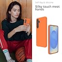 YATWIN Silicone Back Case for Samsung Galaxy S25, Soft-Touch Phone Back Cover for Samsung Galaxy S25 - Orange gallery image