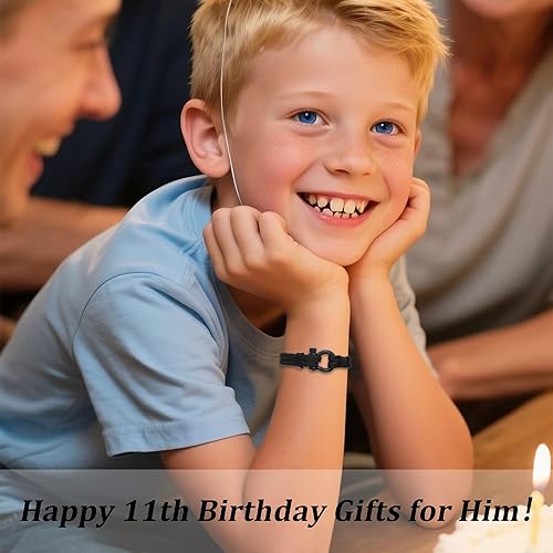 Miniatura 28 de Sereney Christmas Gifts for Him Son Boys Bonus Dad Father Men Boyfriend Grandson Friend as Triple Protection ID Bracelets Birthday Gifts for 9 10 11