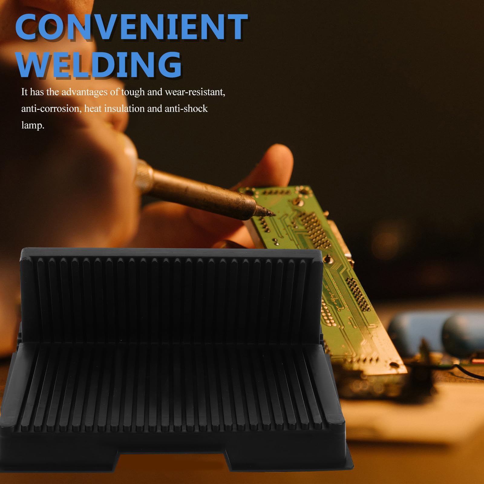 Operitacx Support de Circuit Imprimé Esd 25 Emplacements en Abs Noir, Résistant à L'usure et Déformation, Rack de Séchage pour Gpu et Cartes Électroniques