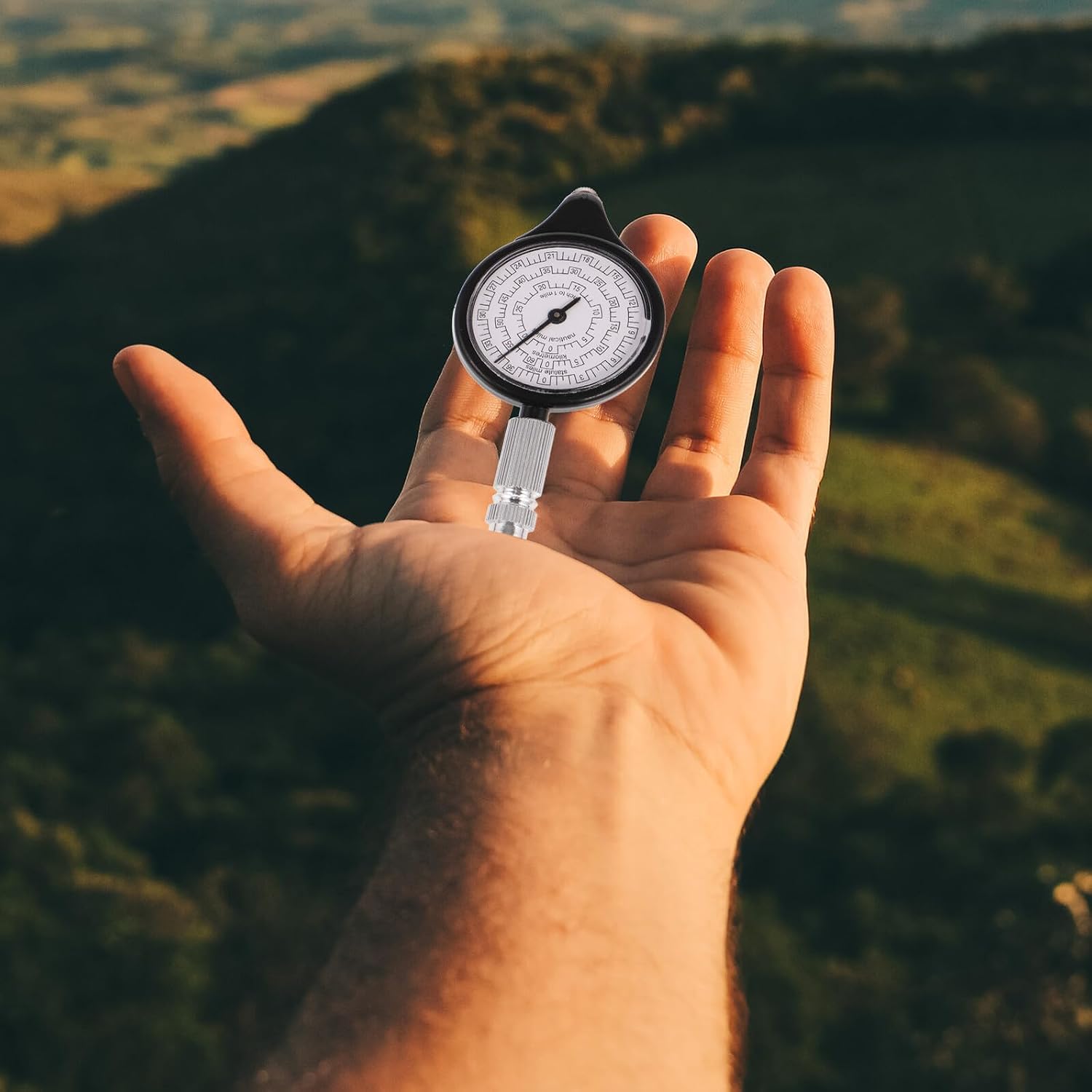 GARVALON Outdoor Hiking Map Distance Meter Gauge Multi-use Map Measuring Tool with Compass for Camping and Navigation