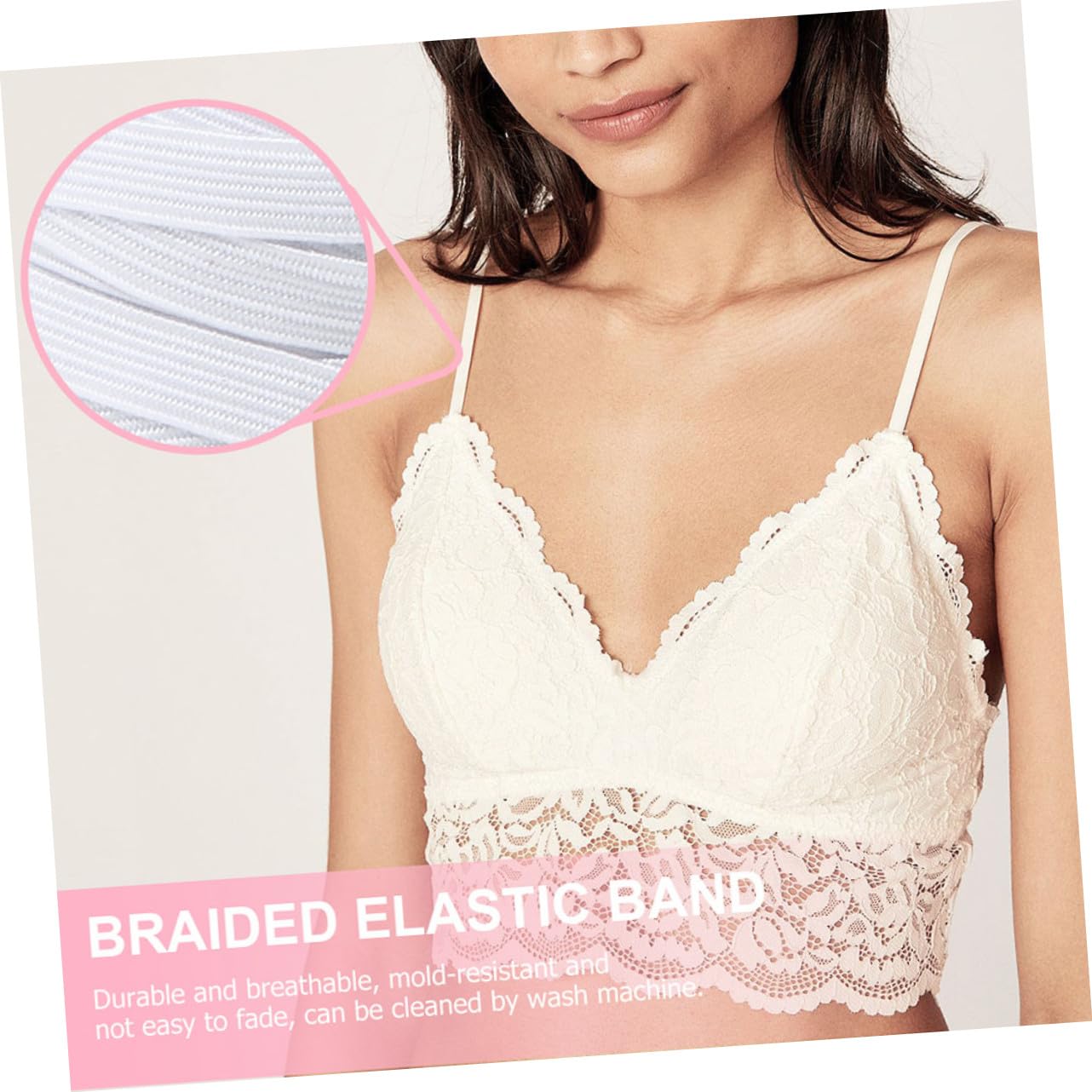 Banda Elástica Plana y Ancha Cinta de Alta Elasticidad para Costura Banda Elástica DIY para Manualidades y Prendas de Ropa