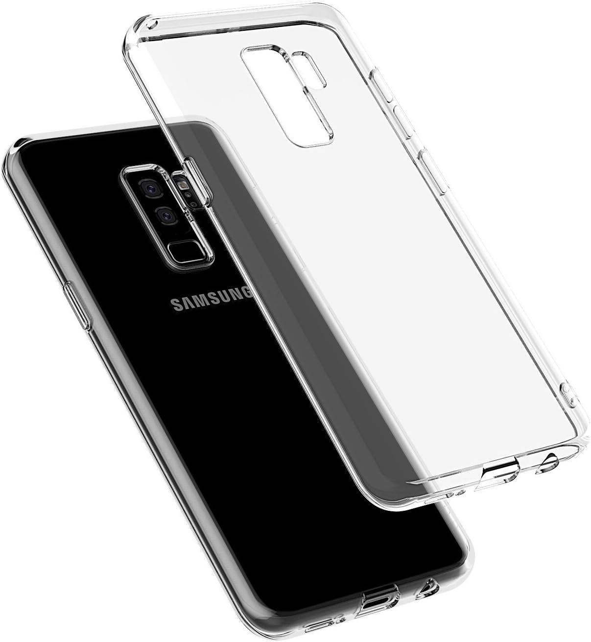 Shamo's for Galaxy S9 Plus Case, S9 Plus Clear Case, [Crystal Clear] Case [Shock Absorption] Cover TPU Rubber Gel [Anti Scratch] Transparent Clear Back Case, Soft Silicone, TPU (Clear)