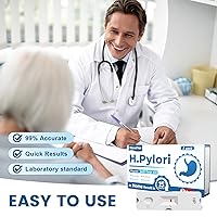Vista 5 de Kit de prueba de H Pylori – 2 piezas de prueba de H. Pylori, prueba de autoevaluación de H-Pylori en heces (antígeno) para uso doméstico, 99.9%