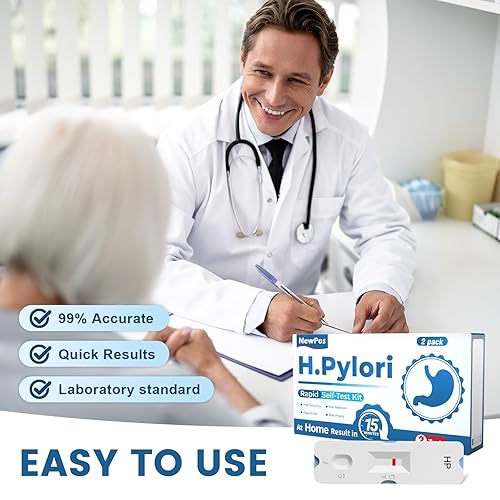 Miniatura 5 de H Pylori Test Kit – 2 PCS H. Pylori Test, H-Pylori Stool (Antigen) Self-Test for Home Use, 99.9% Accurate, Fast 10-15 Min Results, Easy to Use, No