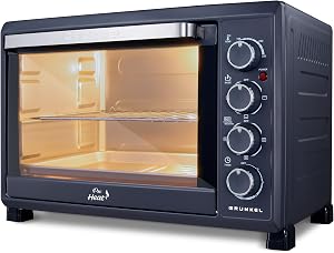 GRUNKEL - Horno Eléctrico con Convección HR-38PRO 2000W | Capacidad Amplia | Resistencia en M | Temperatura 100–230 °C | Doble Cristal | Temporizador 60 Min | Acero Inoxidable | Luz Independiente          [Clase de eficiencia energética C]