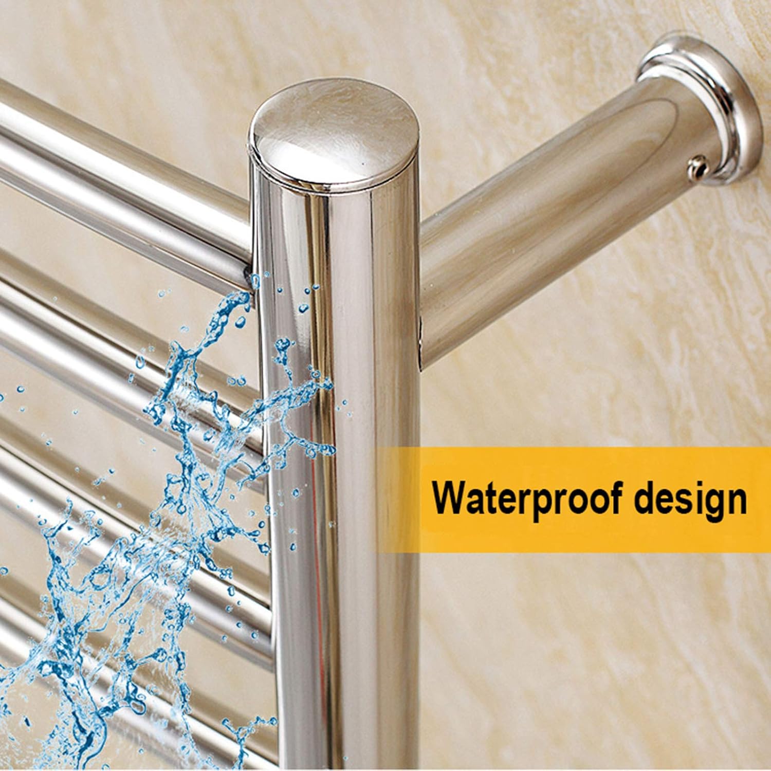 Hot Towel Warmer for Bath Plug-in Heated Drying Rack Straight Bars Mirror Polish Wall Mounted Design Towel Hanger