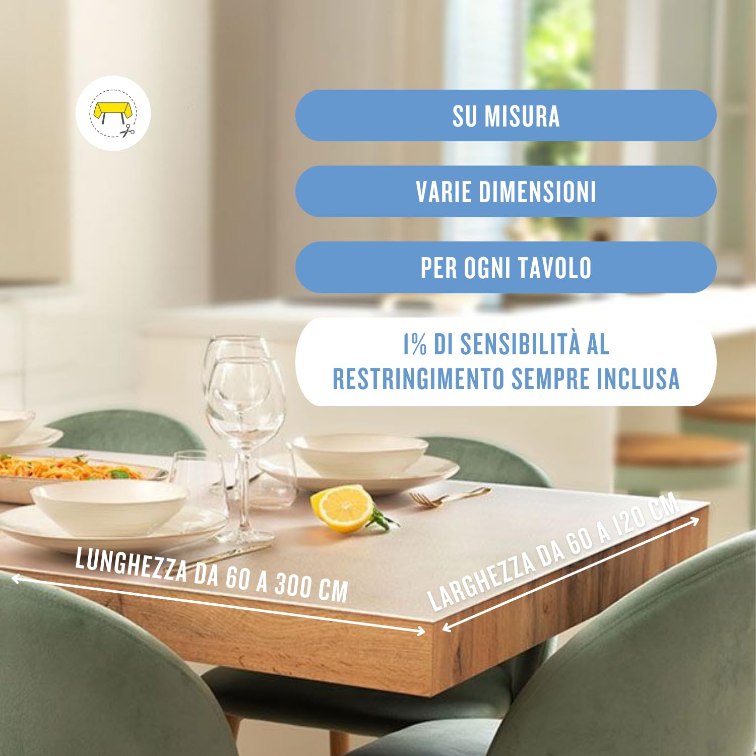 Trente Pellicola per Tavolo Opaca 200x90 cm - 2mm - Protezione Tavolo con Bordi Smussati - Tovaglia Trasparente, Lavabile e Impermeabile - Pellicola Protettiva PVC per Tavoli in Vetro e Laccati
