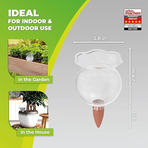 Miniatura 2 de Bio Green Hydro Bloom - Globos de riego para plantas, picos de riego automático de 6.8 fl oz, agua de plástico resistente a los rayos UV, suministro