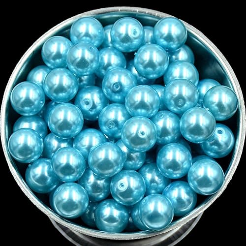 Miniatura 2 de AD Beads 200 cuentas sueltas redondas de cristal checo de 0.118in, color azul aguamarina