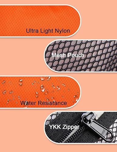 Miniatura 5 de GOX Neceser de viaje pequeño, estuche Dopp Kit para hombres, bolsa organizadora multifunción (naranjagris)