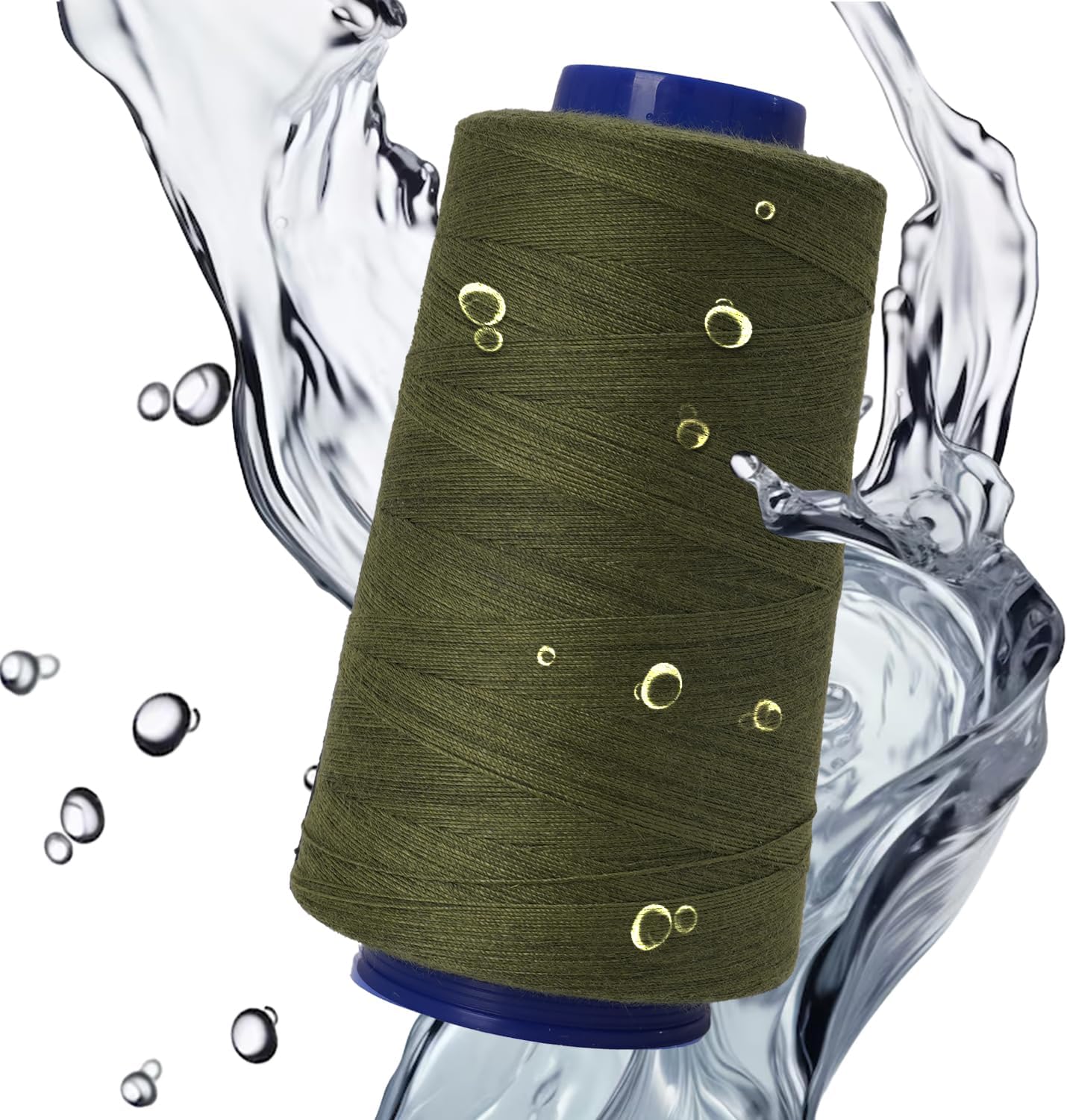 Waterproof Sewing Thread 1000-Yard,300D/3,Tex 105,Upholstery Thread Heavy Duty Sewing Thread for Sewing Machines and Hand Stitching and Quilting (Military Green)