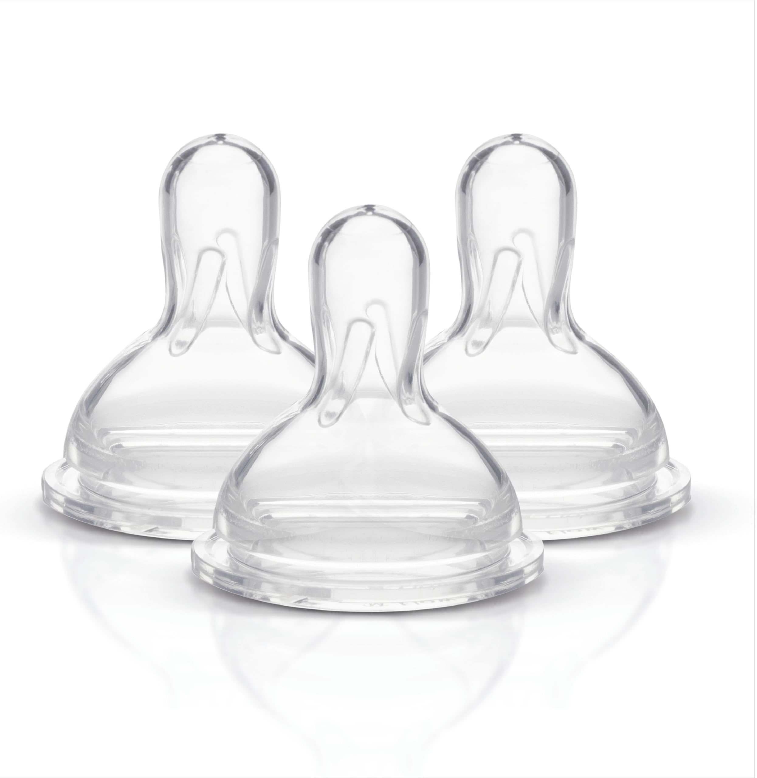 Slow Flow Spare Nipples with Wide Base, 3 Pack, Compatible with Medela Storage Bottles, Made Without BPA