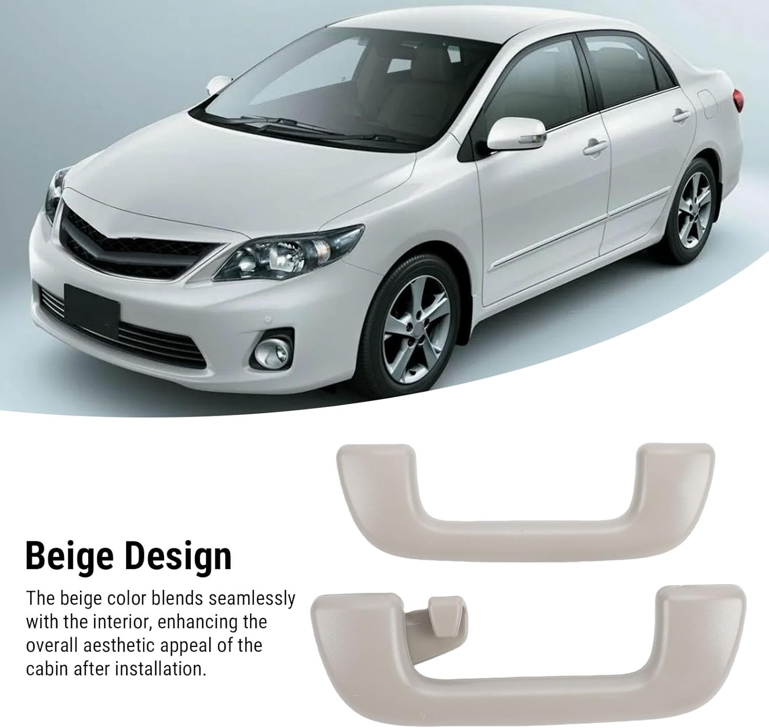 Eujgoov Interior Roof Grab Handle 4PCS Universal Replacement for Altis Kluger Aruis Noah ABS PC Material Direct Fit OEM 74610-52030-B0