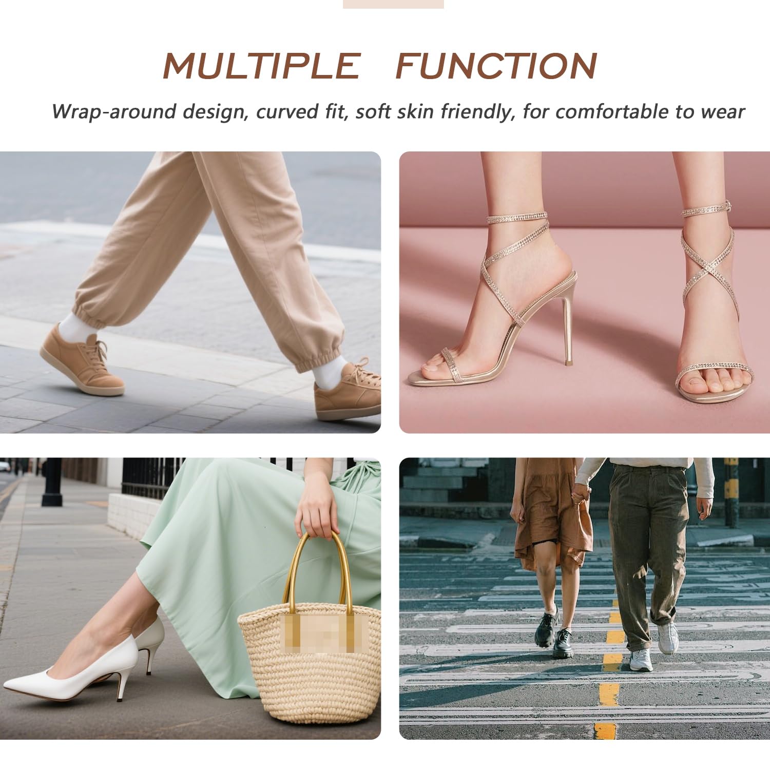 12 piezas de correas acolchadas para mujer, agarre antideslizante para el talón, agarre adhesivo para zapatos, correas de talón finas para tacones altos, mujeres y hombres, zapatos sueltos, negro y