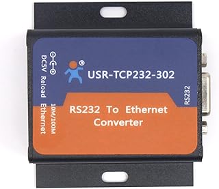 USR 10/20 Pcs USR-TCP232-302 Tiny Size Serial RS232 to Ethernet TCP IP Server Module Ethernet Converter Support DHCP/DNS with US Adapter (10 Pcs)