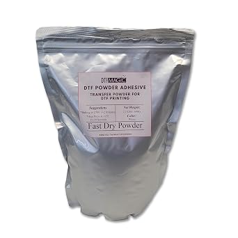 DTF Magic - DTF Powder White Adhesive Fast-Drying Transfer Powder- Compatible with All DTF & DTG Printers. 2.2 Pounds/1000 Grams