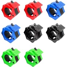 8PCS Barbell Clips, 2.5cm/1 Inch Non-Slip Barbell Clips | Weightlifting Training Locks Barbell Clamp, Release Locking Barbell Collars for Workout Weightlifting Strength Training