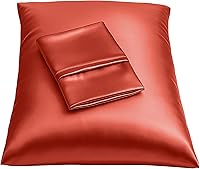 Vista 41 de ShopBedding - Lujosa funda de almohada de satén para el cabello, 2 unidades, satinada, estándar, con cremallera, estampado de cebra marrón, Blissford