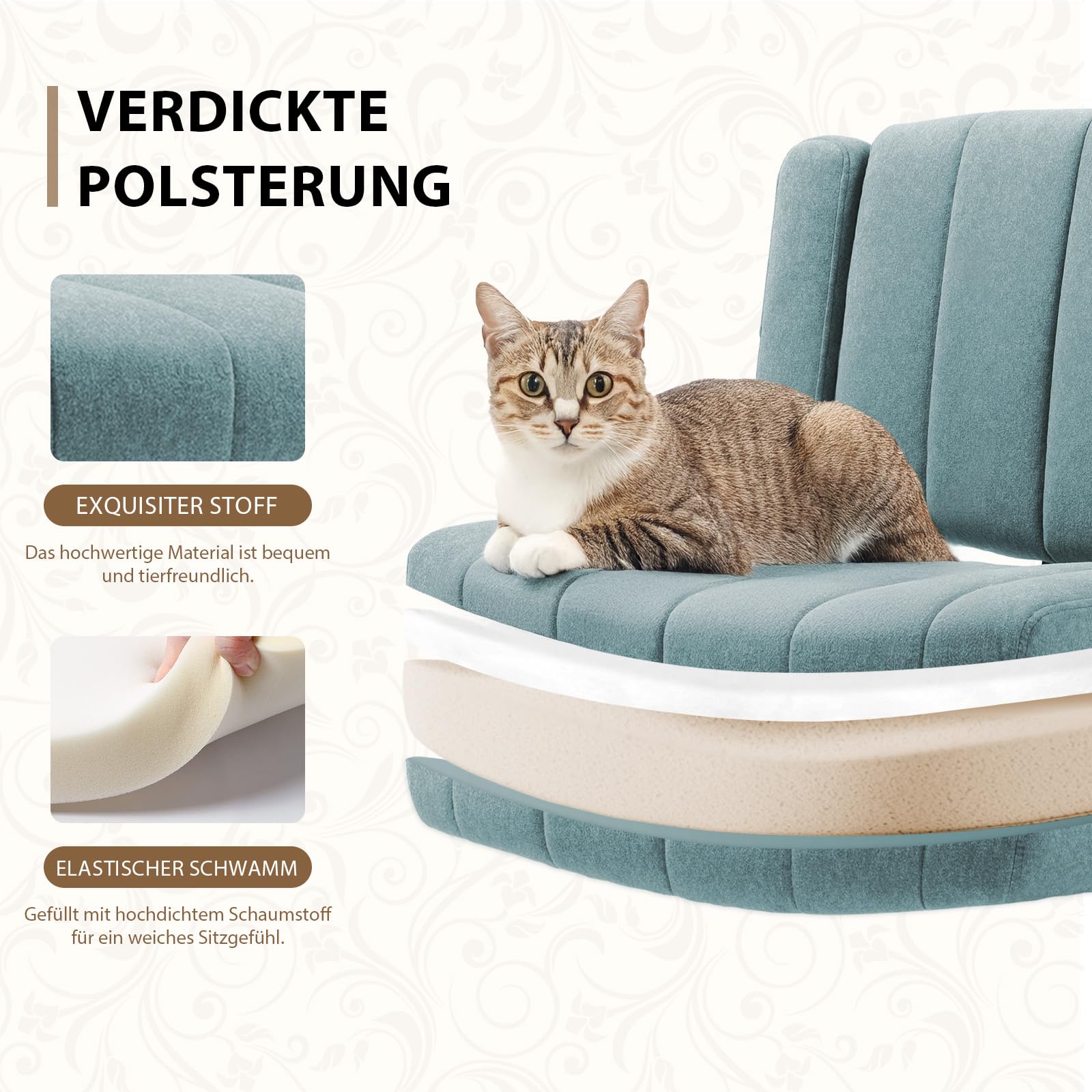 Vigosit Reposabrazos ajustable para silla de oficina (azul)