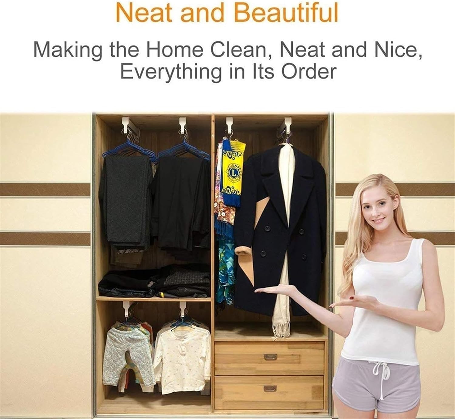引き出し式クローゼットロッド、 調節可能なワードローブレール洋服ラック、 ランドリールームに適したスライド式ワードローブロッド、ステ