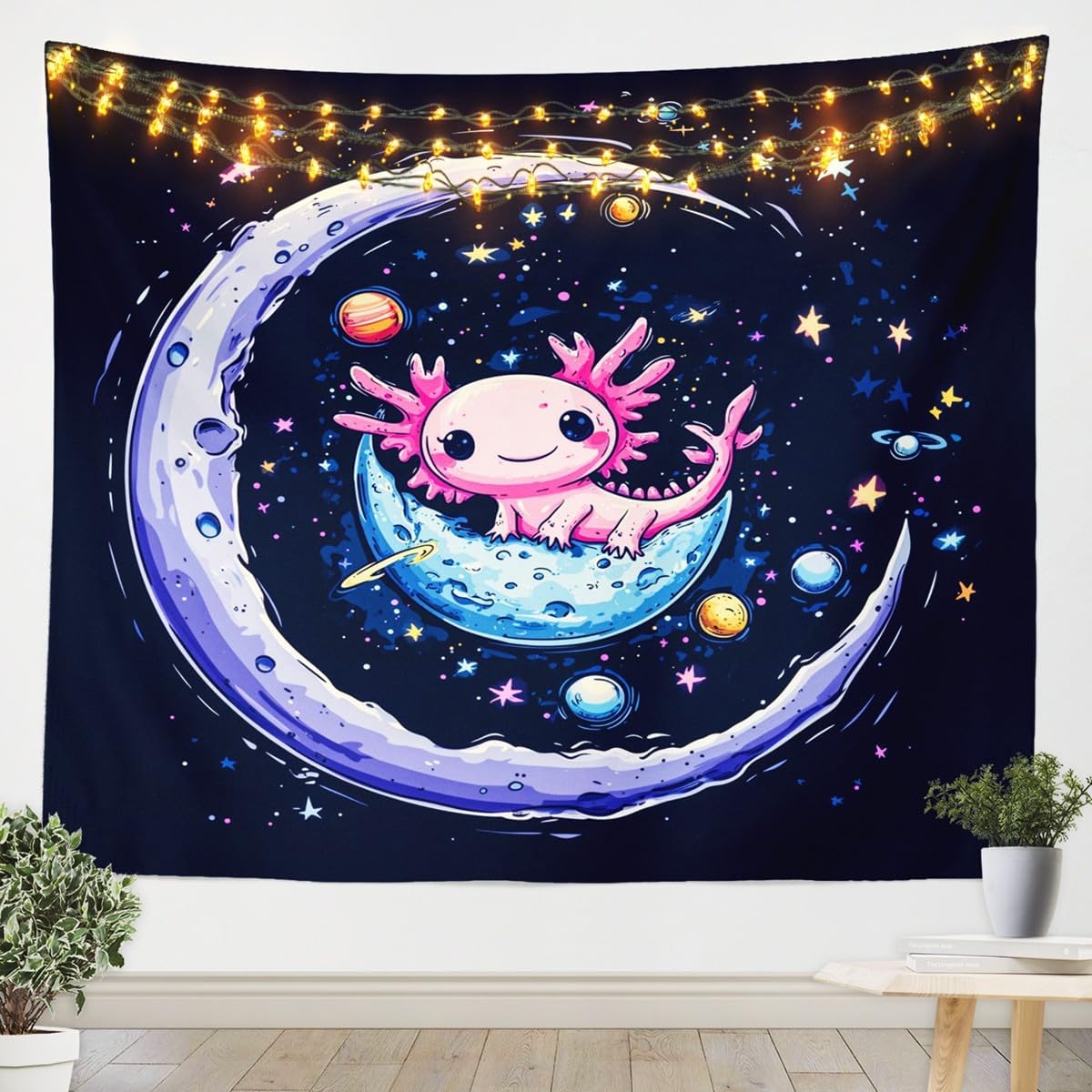 Feelyou Axolotl Ocean Sealife Tapestry 59" x82 Girls Kids image 3
