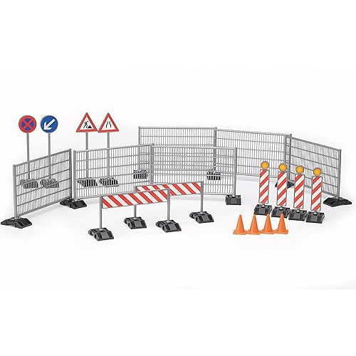 Bruder Construction Set: Railings Site Signs and Pylons