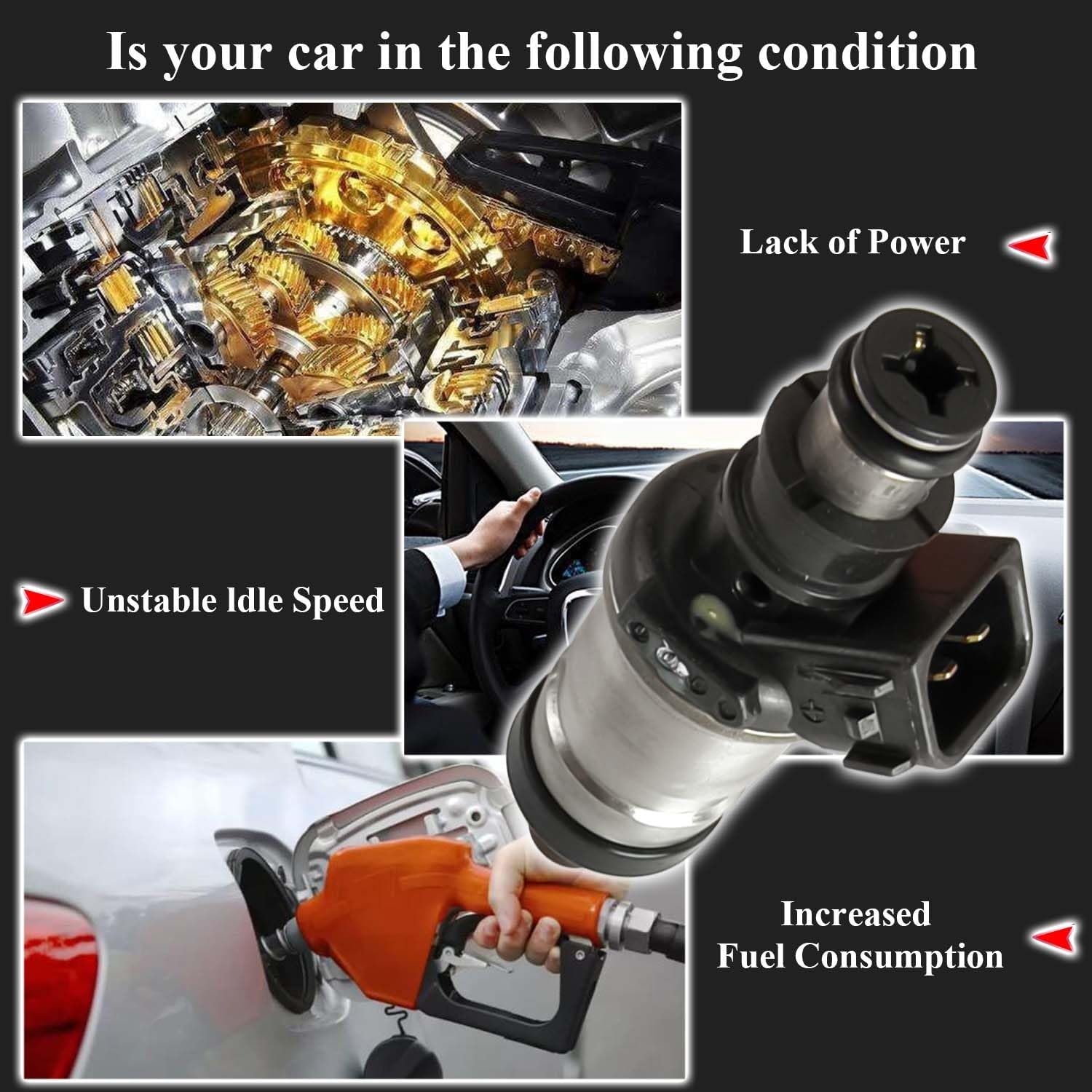 Engine Fuel Injector Kits Fit for Honda Civic 1996-2000 1.6L Honda Accord 1998-2002 2.3L CR-V 1997-1998 2.0L Odyssey 1998, for Acura CL RL TL Integra Set of 4 Fuel Injectors Replace OE # 613460919579