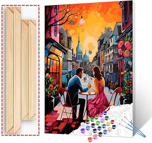 Miniatura 8 de Kits de pintura por números con pinceles y pigmento acrílico, pintura al óleo grafitica para adultos, proyectos de artes callejeras, manualidades,