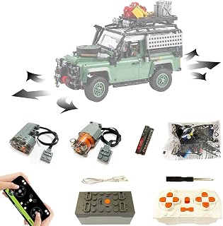 for Lego Land Rover Classic Defender 90 10317 Super Motor and Remote Control Upgrade Kit, Birthday, for Adults, Compatible with Lego Icons 10317(Model not Included)