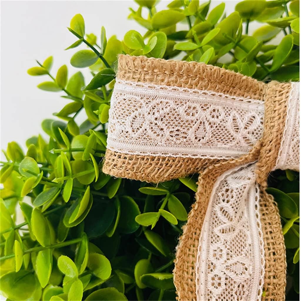 Small Fresh Flower Wreath Door Decoration Rural Wind Wall Decoration Balcony Flower Wreath Door Hanging(44cm)