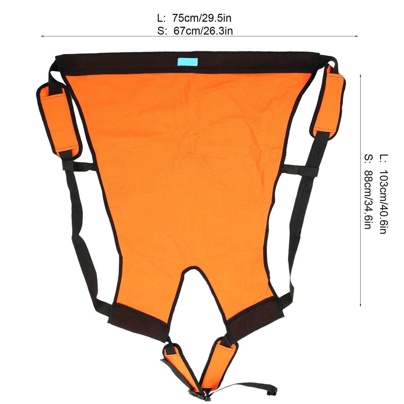 Eslinga de elevación para pacientes, cinturón de transferencia para escaleras, eslinga para silla de ruedas, mochila para senderismo, cinturón para mascotas mayores, niños grandes (naranja) (tamaño