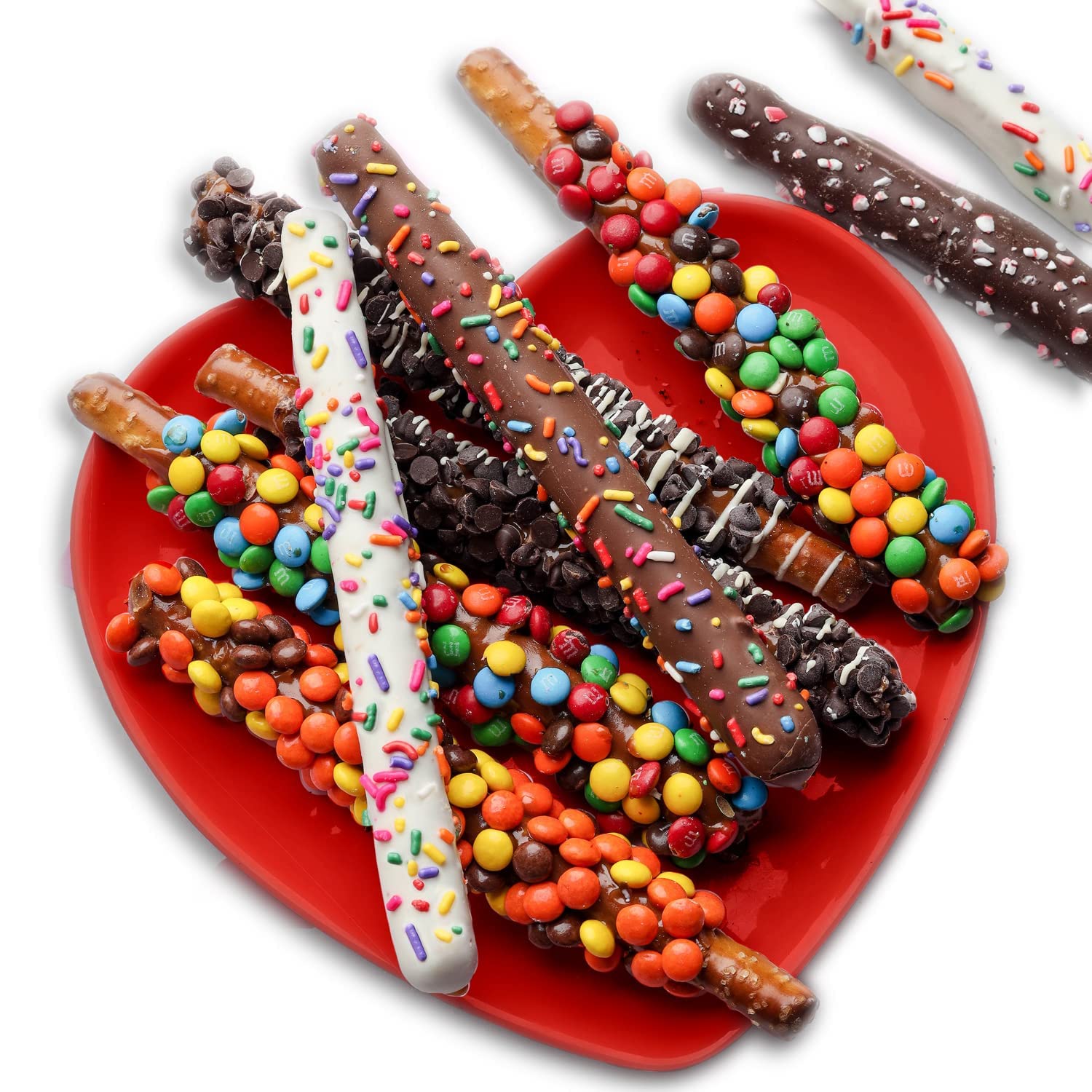 Mothers Day Chocolate Dipped Pretzel Gift Baskets | Premium Milk Chocolate Coated and Drizzled Snack | Food Treats for Mom, Dad, Her, Him, Family, Holiday Present | Bonnie and Pop