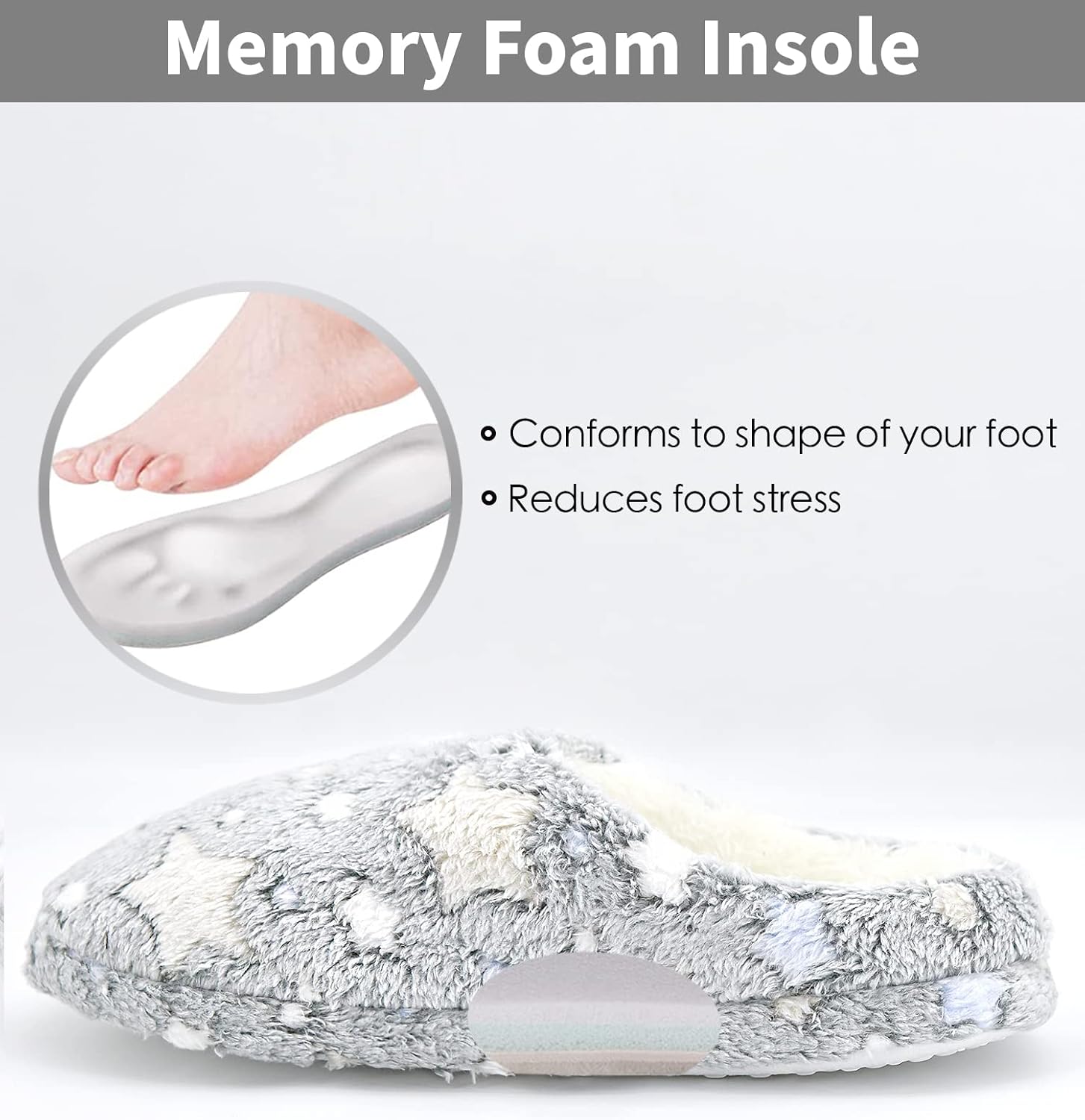 Panda Bros Women's Memory Foam Slippers Comfort Plush Fleece Lined House Shoes for Indoor & Outdoor - Image 4