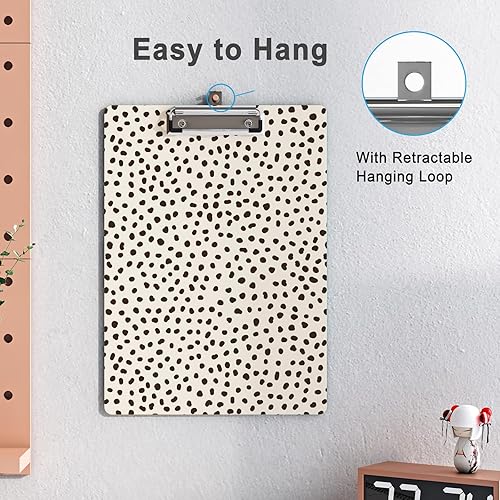 Miniatura 5 de Diseño de portapapapeles decorativo de madera A4 tamaño carta para oficina en el aula, tamaño estándar de 9 x 12.5 pulgadas con clip de metal de