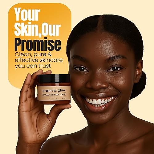 Miniatura 3 de Joli Noir - Exfoliante de cúrcuma con miel y canela - Exfoliante de azúcar facial sin fragancia - Para el acné y la opacidad - 3 onzas