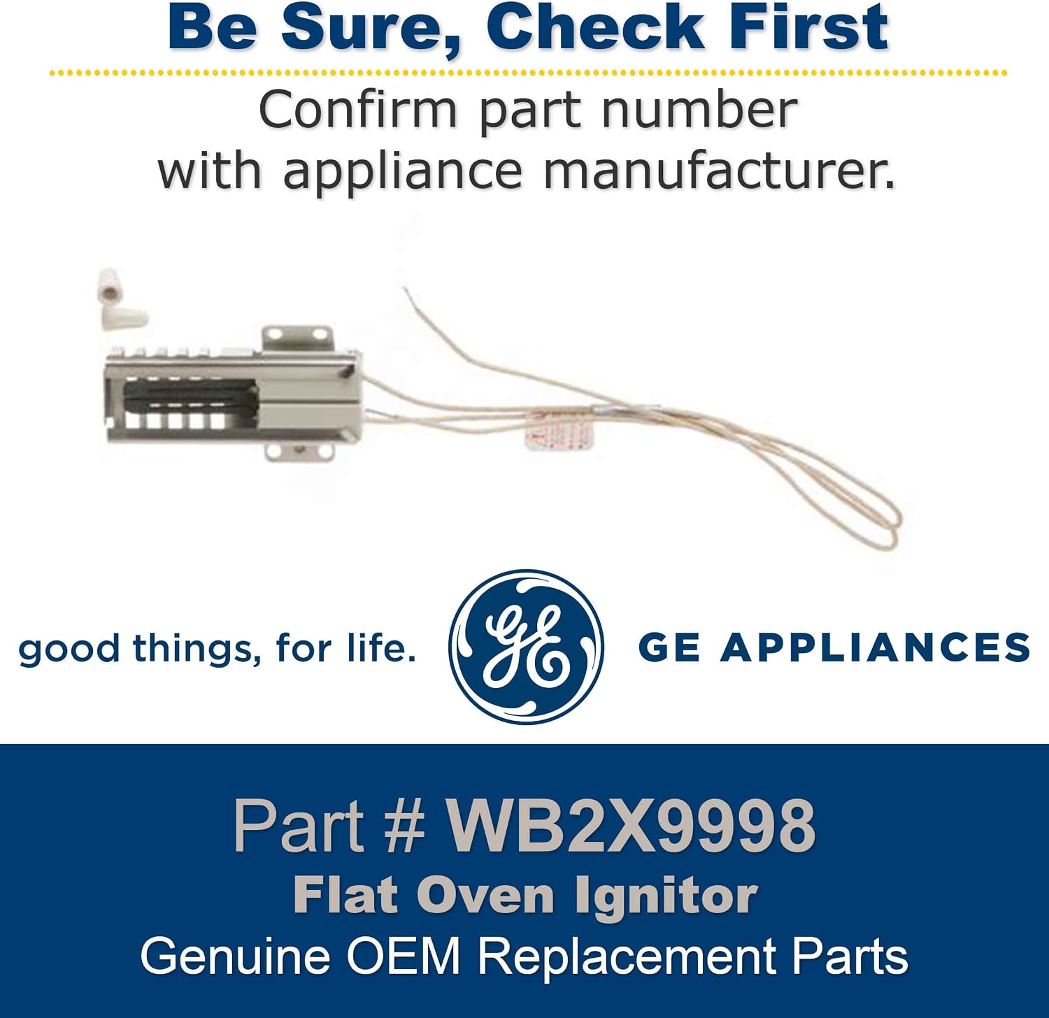 GE WB2X9998 Flat Oven Ignitor