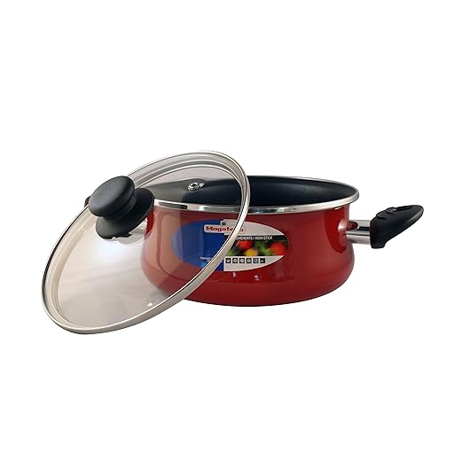 Cacerola Con Tapa Praga De Acero Esmaltado Vitrificado Ø24Cm. ( 01107071) - Magefesa En Oferta Magefesa Praga - Cacerola Con Tapa 24Cm De Acero Vitrificado Exterior Rojo. Antiadherente Bicapa Reforzado, Aptas Para Todo Tipo De Cocinas, Especial Inducción. 50% De Ahorro Energético.