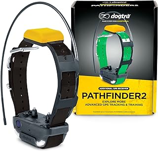 Dogtra Pathfinder 2 Additional Receiver Dog GPS Tracker e Collar Black LED Light No Monthly fees Free App Waterproof Smartwatch Control Satellite Real Time Tracking Long Range Smartphone Required