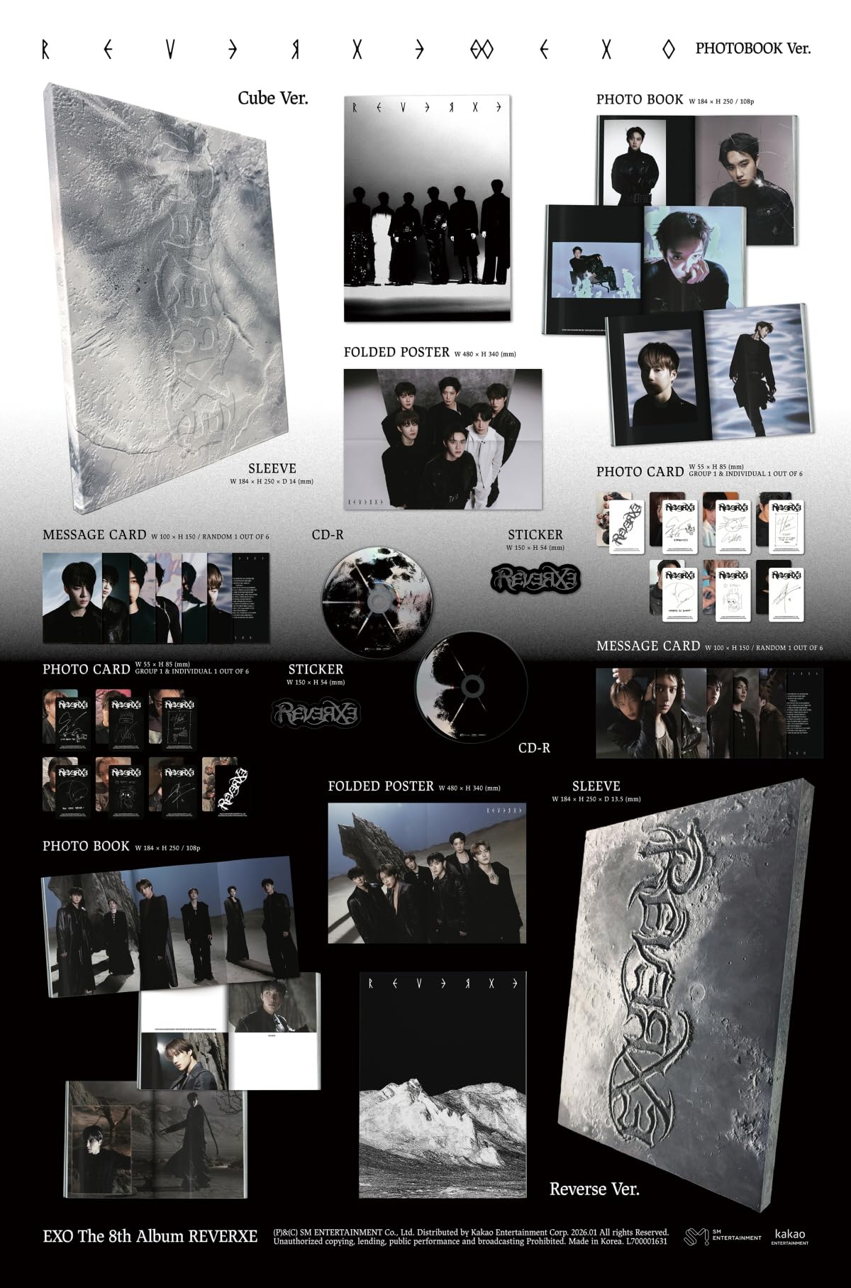 Amazon.com: Exo - Vol.8 Reverxe Photobook version CD (2 versions
