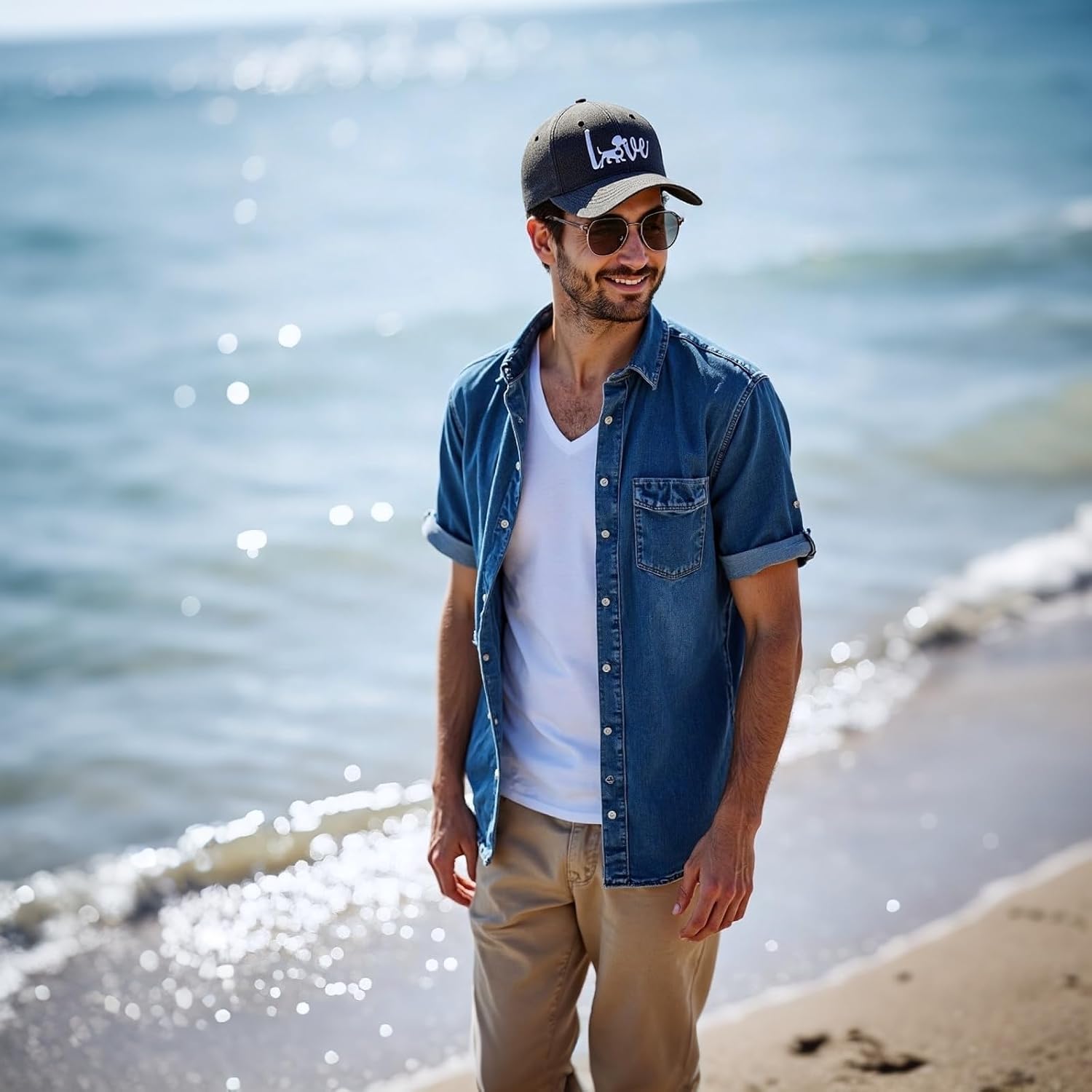 Women's Love Dachshund Dog Hat for Men Women, Adjustable Vintage Distressed Washed Baseball Cap for Dog Lover - Image 8