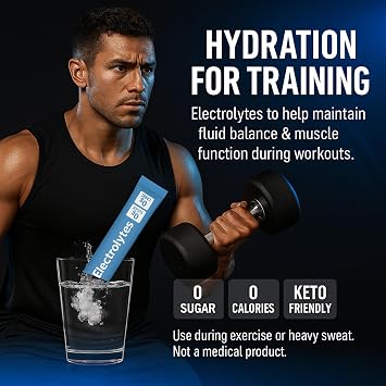 Zero Sugar Electrolyte Drink Mix, Zero Calories, 20 Stick Packs